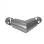 Preview: Verbinder 90 Grad für Holzhandlauf 42,4 mm Sharf Fitting mit Adapter Edelstahl V2A Holzhandlauf Holzadapter